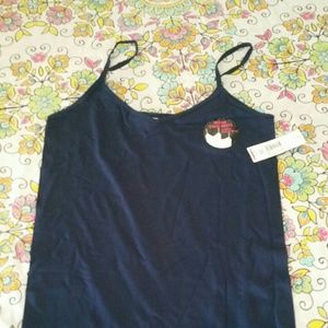 Navy juniors small tank top